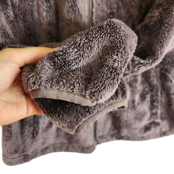 The North Face Osito Fleece Jacket Small Dark Grey Fuzzy Sherpa Full Zip - Picture 6 of 10
